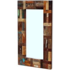 Greatstore Zrcadlo masivní recyklované dřevo 80 x 50 cm