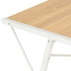 Vidaxl Psací stůl s poličkami bílý a dubový odstín 116 x 50 x 93 cm