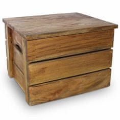 shumee 2dílná sada úložných boxů z masivního recyklovaného dřeva