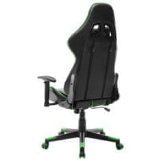 Greatstore Herní židle černá a zelená umělá kůže