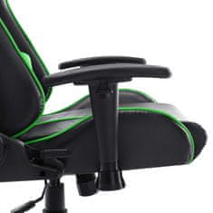 Greatstore Herní židle černá a zelená umělá kůže