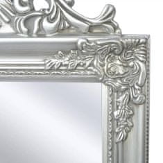 Greatstore Volně stojící zrcadlo barokní styl 160x40 cm stříbrné