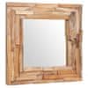 Dekorativní zrcadlo teak 60 x 60 cm čtvercové
