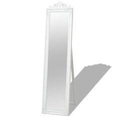 Greatstore Volně stojící zrcadlo barokní styl 160 x 40 cm bílé