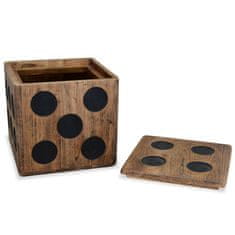 Petromila Úložný box mindi dřevo 40 x 40 x 40 cm design hrací kostky