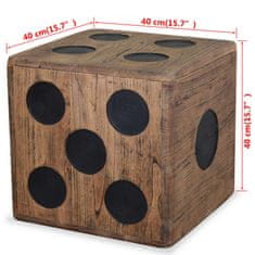 Vidaxl Úložný box mindi dřevo 40 x 40 x 40 cm design hrací kostky