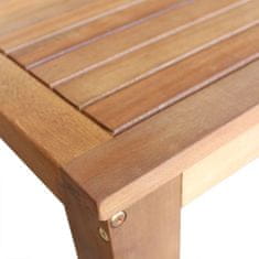 Greatstore Barový stůl a židle masivní akáciové dřevo sada 3 kusy