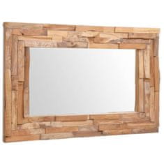shumee vidaXL Dekorativní zrcadlo Teakové dřevo 90 x 60 cm Obdélníkové