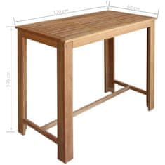 Greatstore Barový stůl a židle sada 5 kusů z masivního akáciového dřeva