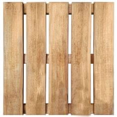 shumee 12 ks Terasové dlaždice 50 x 50 cm dřevo hnědé