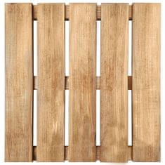 Greatstore 24 ks Terasové dlaždice 50 x 50 cm dřevo hnědé