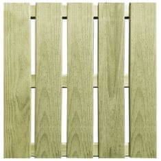 shumee 18 ks Terasové dlaždice 50 x 50 cm dřevo zelené