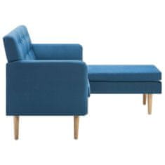 Greatstore Rohová sedačka textilní čalounění 171,5 x 138 x 81,5 cm modrá