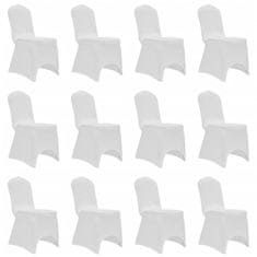 Petromila Potahy na židle strečové bílé 12 ks