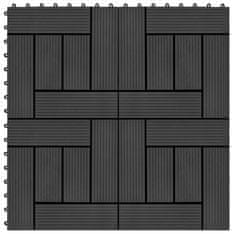 shumee 22 ks terasové dlaždice 30 x 30 cm 2 m2 WPC černé