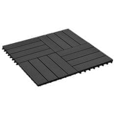 Vidaxl 22 ks terasové dlaždice 30 x 30 cm 2 m2 WPC černé
