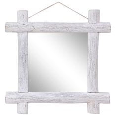 Petromila Dřevěné zrcadlo bílé 70 x 70 cm masivní recyklované dřevo