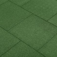 Vidaxl Protipádové dlaždice 24 ks pryžové 50 x 50 x 3 cm zelené