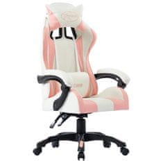 shumee Herní židle vidaXL Růžová umělá kůže