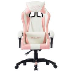shumee Herní židle růžová umělá kůže