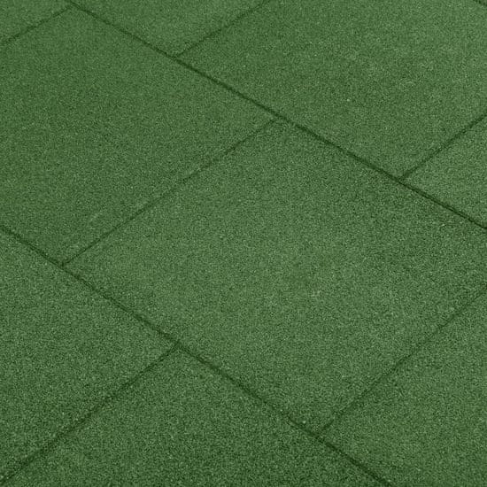 Greatstore Protipádové dlaždice 12 ks pryžové 50 x 50 x 3 cm zelené
