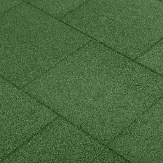 Greatstore Protipádové dlaždice 18 ks pryžové 50 x 50 x 3 cm zelené