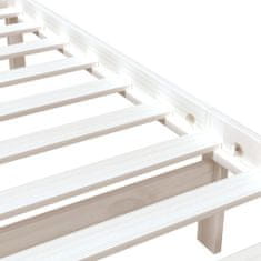 Greatstore Rám postele bílý masivní dřevo 75 x 190 cm Small Single