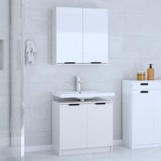 Greatstore 2dílná sada koupelnových skříněk bílá kompozitní dřevo
