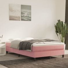 shumee Box spring postel růžová 120 x 200 cm samet