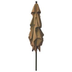 Petromila 3stupňový slunečník s hliníkovou tyčí taupe 2,5 x 2,5 m 