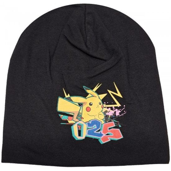 Difuzed Dětská jarní / podzimní čepice Pokémon Pikachu - černá