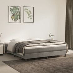 Petromila Box spring postel s matrací světle šedá 160x200 cm samet