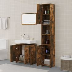 Greatstore 3dílný set koupelnového nábytku kouřový dub kompozitní dřevo