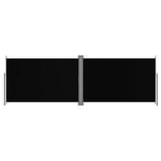 Greatstore Zatahovací boční markýza černá 200 x 600 cm