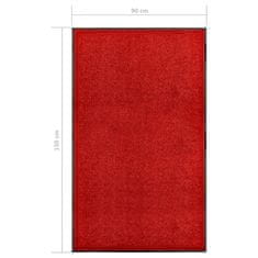 Greatstore Rohožka pratelná červená 90 x 150 cm