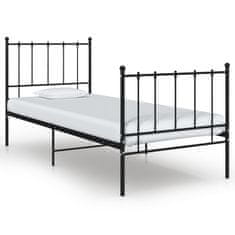 Greatstore Rám postele černý kov 90 x 200 cm