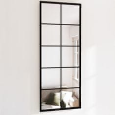 shumee Nástěnné zrcadlo černé 100 x 40 cm kov