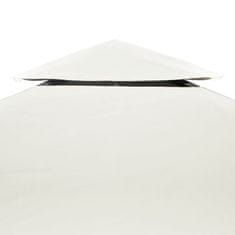 Vidaxl Nepromokavá náhradní střecha na altán 310g/m2 krémově bílá 3x4m