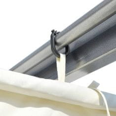 shumee Pergola se zatahovací střechou krémově bílá 3 x 3 m ocel