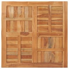 Petromila Stolní deska masivní teakové dřevo čtvercová 90 x 90 x 2,5 cm