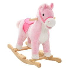 shumee Houpací plyšový kůň 65 x 32 x 58 cm růžový