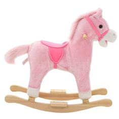 shumee Houpací plyšový kůň 65 x 32 x 58 cm růžový
