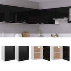 Greatstore Kuchyňské skříňky 2 ks černé vysoký lesk 50x31x60cm dřevotříska