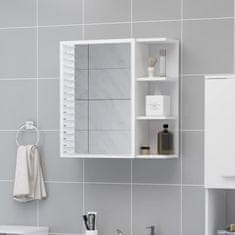 Greatstore Koupelnová skříňka se zrcadlem bílá 62,5x20,5x64 cm dřevotříska