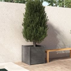 Vidaxl Zahradní truhlík šedý 60 x 60 x 60 cm masivní borovice