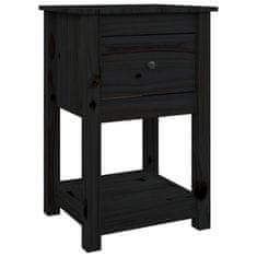 Vidaxl Noční stolek Černá 40 x 35 x 61,5 cm masivní borové dřevo