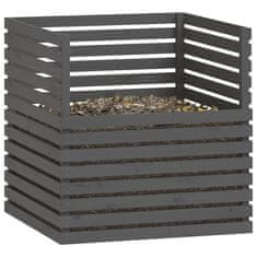 shumee Kompostér šedý 100 x 100 x 102 cm masivní borové dřevo