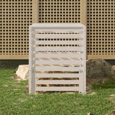 shumee Kompostér bílý 82,5 x 82,5 x 99,5 cm masivní borové dřevo
