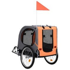 Greatstore Vozík za kolo pro psa oranžovo-hnědý