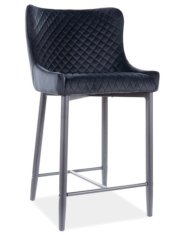 ATAN Barová židle TIAN B H-2 VELVET černá/černá